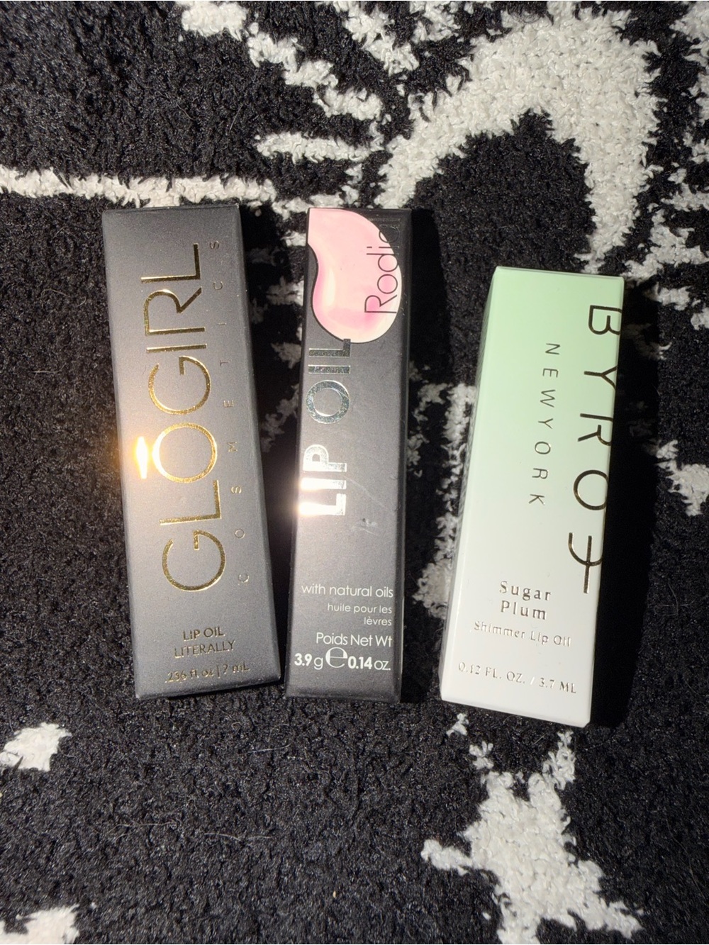 Glogirl & Rodial & Byredo Lip Oil Trio
